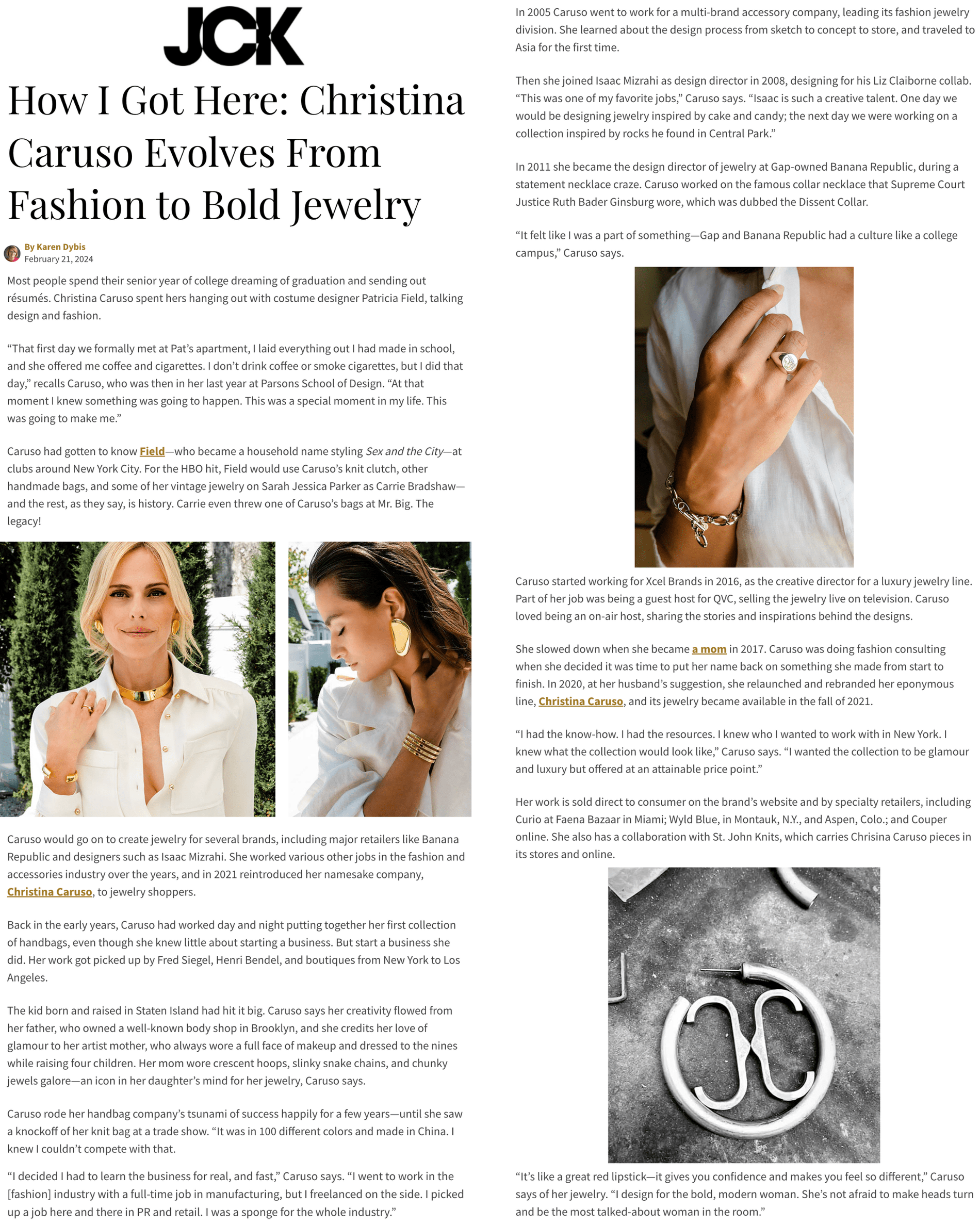 JCK Magazine - Christina Caruso