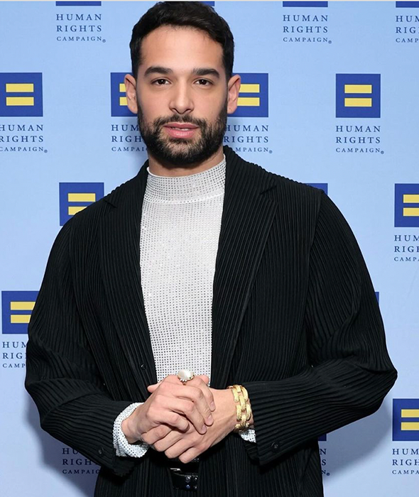 Johnny Sibilly wearing a Christina Caruso bracelet