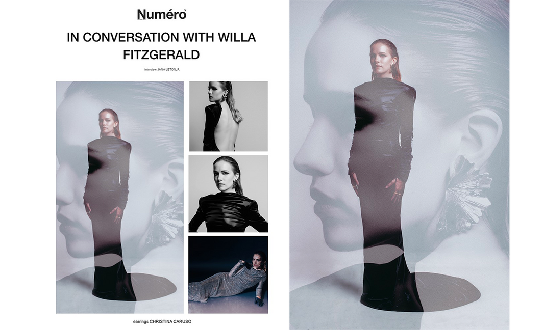 Numéro Netherlands Magazine featuring a model wearing Christina Caruso jewelry