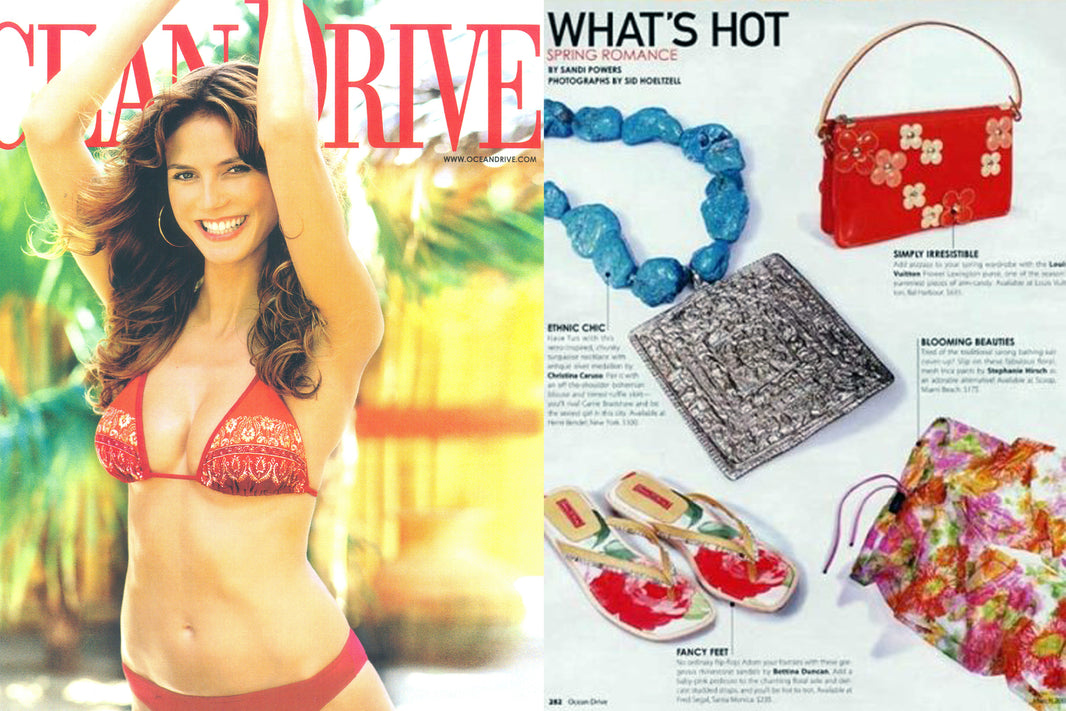 Christina Caruso Necklace Featured In Ocean Drive Magazine