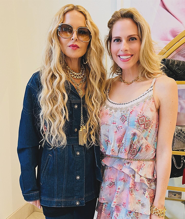 Rachel Zoe wearinc Christina Caruso jewelry