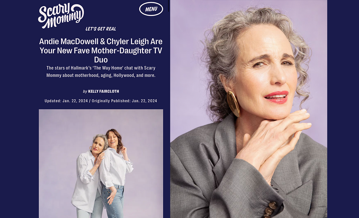 ScaryMommy.com article featuring Andie MacDowell wearing Christina Caruso Earrings