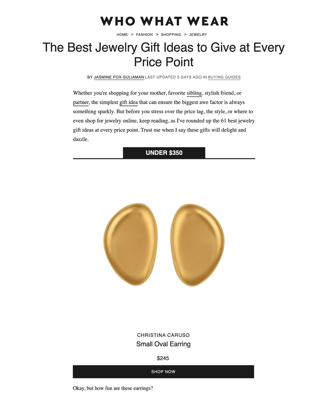 WhoWhatWear.com - Christina Caruso