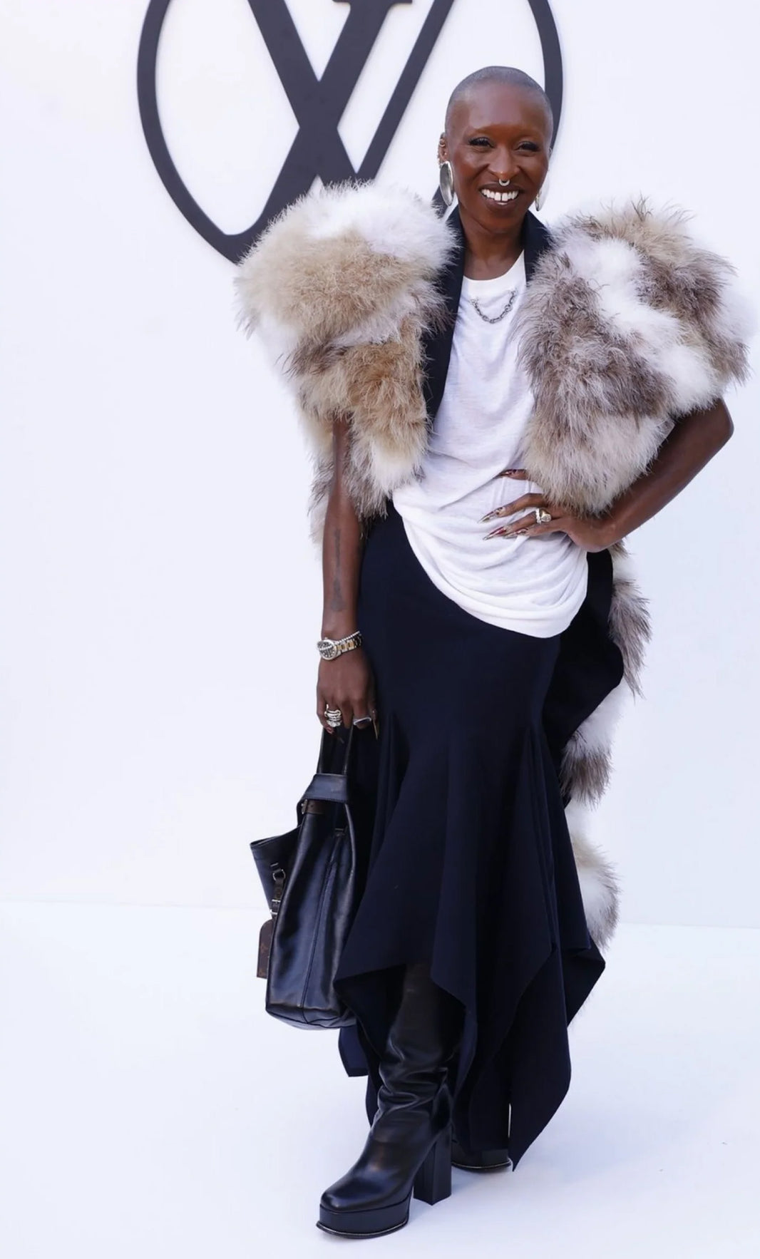 Cynthia Erivo wearing Christina Caruso earrings