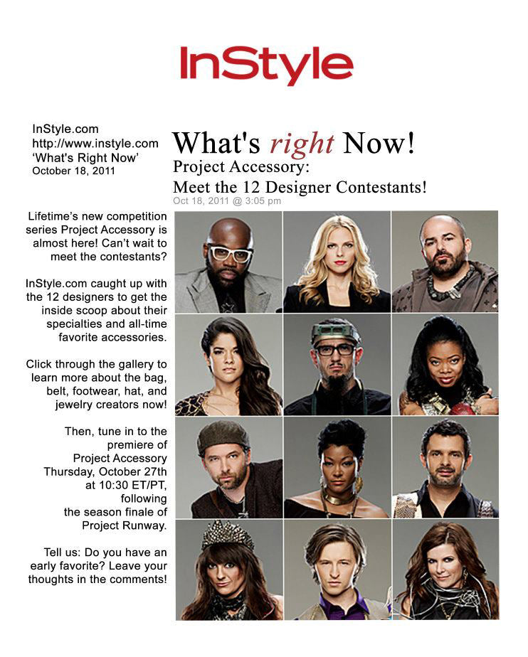 Christina Caruso featured in an InStyle.com feature on Lifetime's Project Accesory Designers 