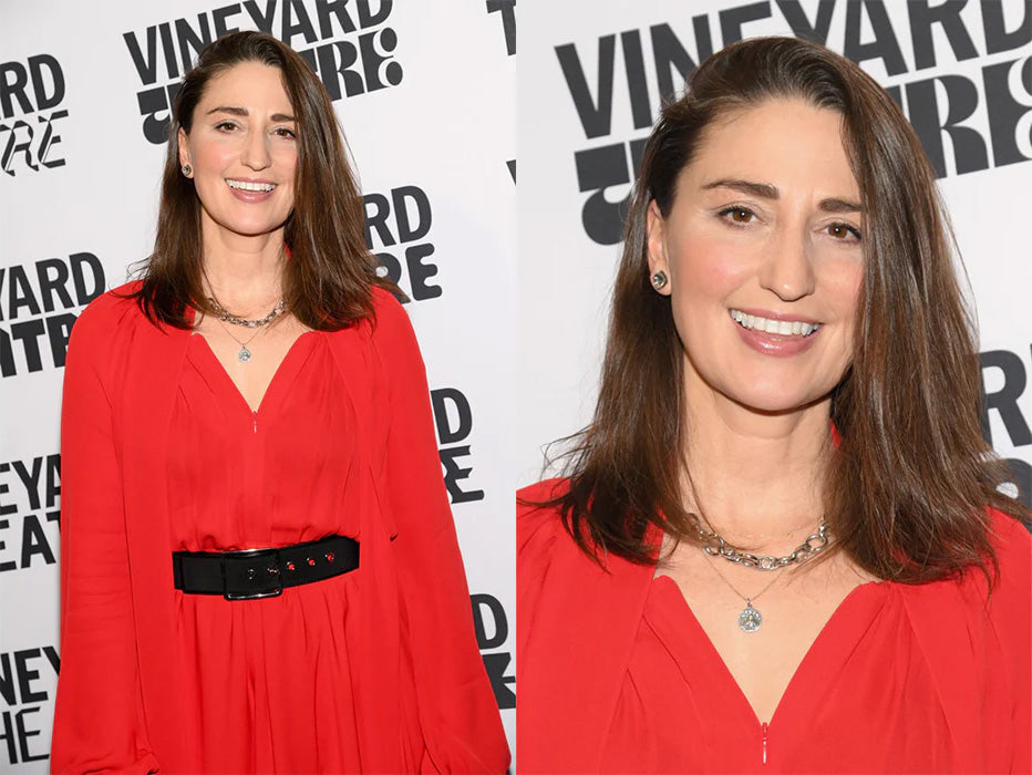 Sara Bareilles wearing Christina Caruso necklace