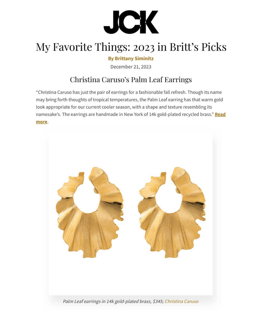 JCK Magazine - Christina Caruso