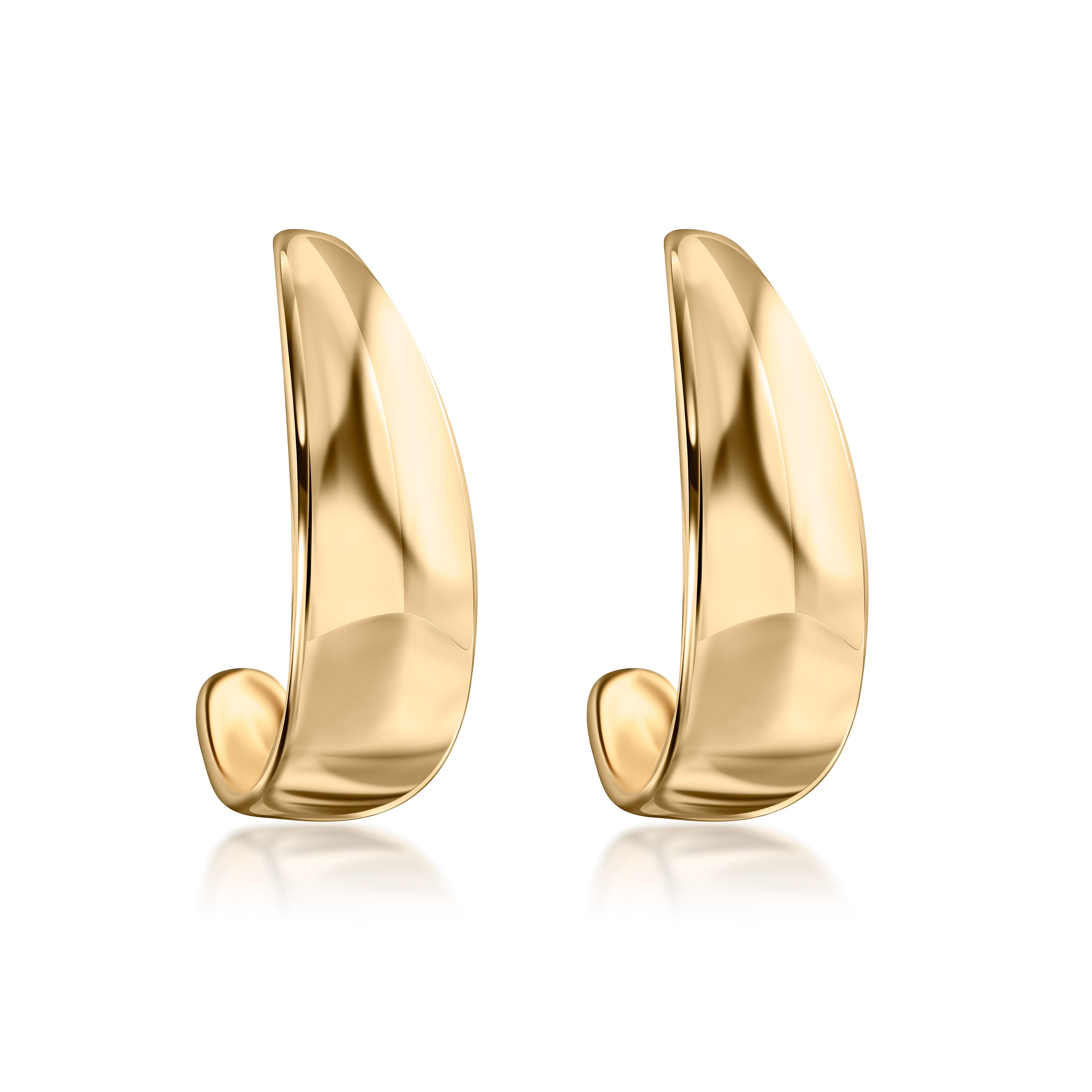 Petal Earrings 14k Gold Plated against a white background