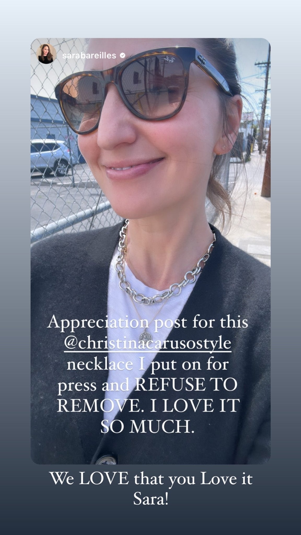 Italian Chain Necklace - Rhodium (silver - tone) - Christina Caruso