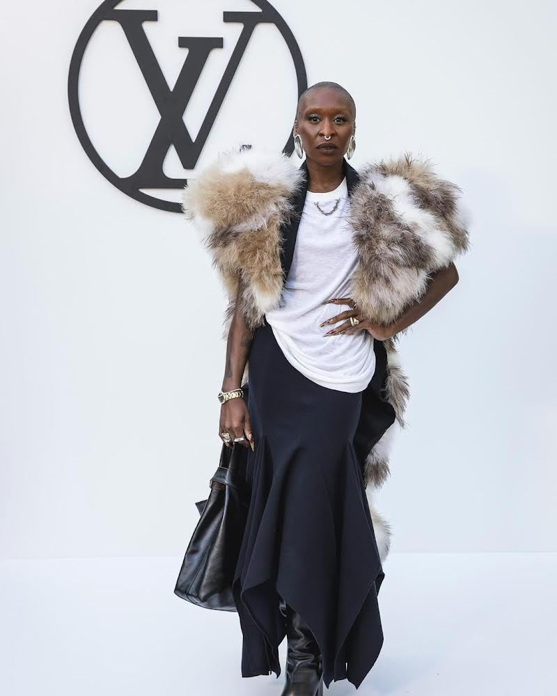 Cynthia Erivo at a Louis Vuitton event wearing Oval Earring in Rhodium