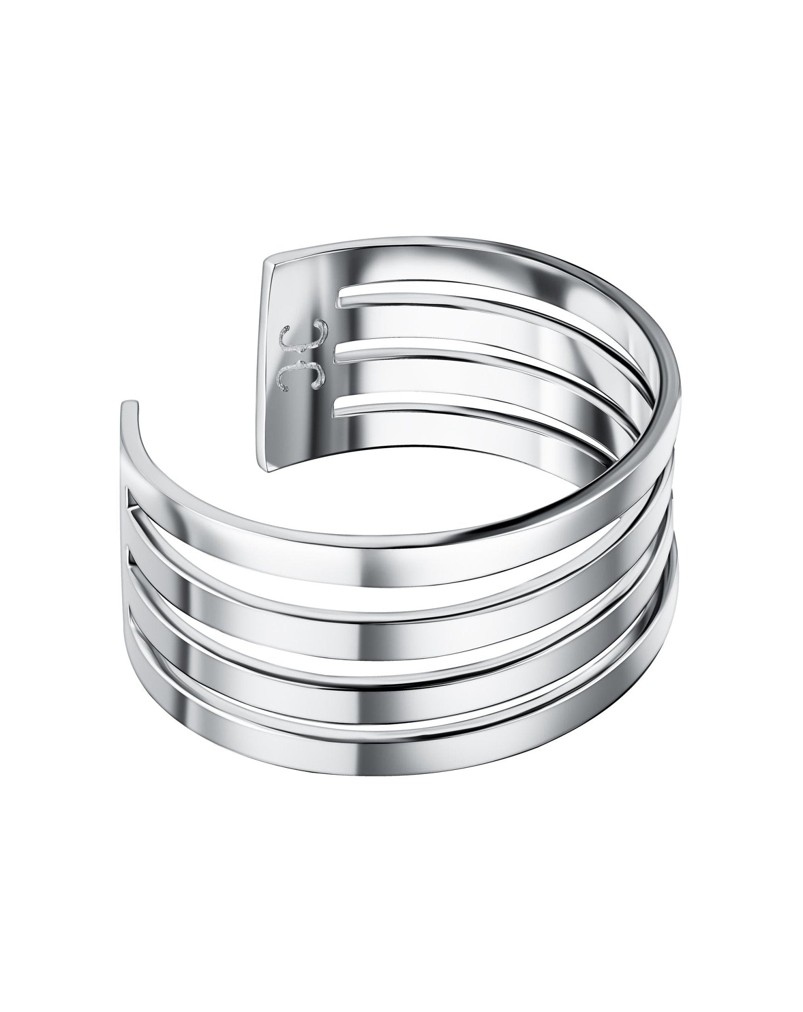Line Cuff Rhodium - Christina Caruso