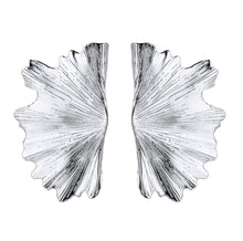 Load image into Gallery viewer, Ginkgo Leaf Earring - Rhodium coloway (silver-tone)
