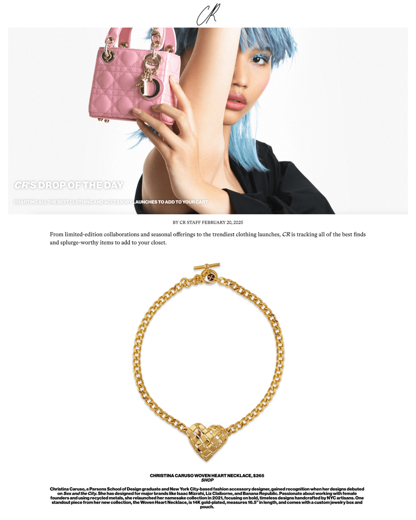 Woven Heart Necklace - Christina Caruso