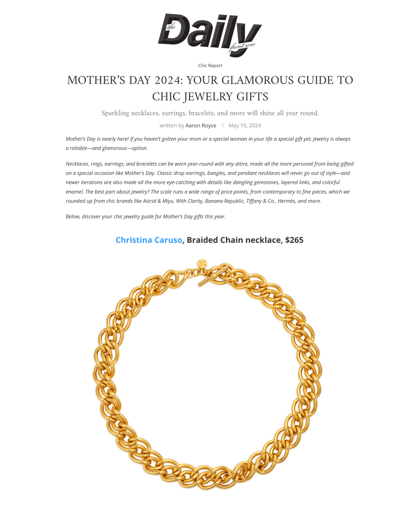 Braided Chain Necklace - Christina Caruso