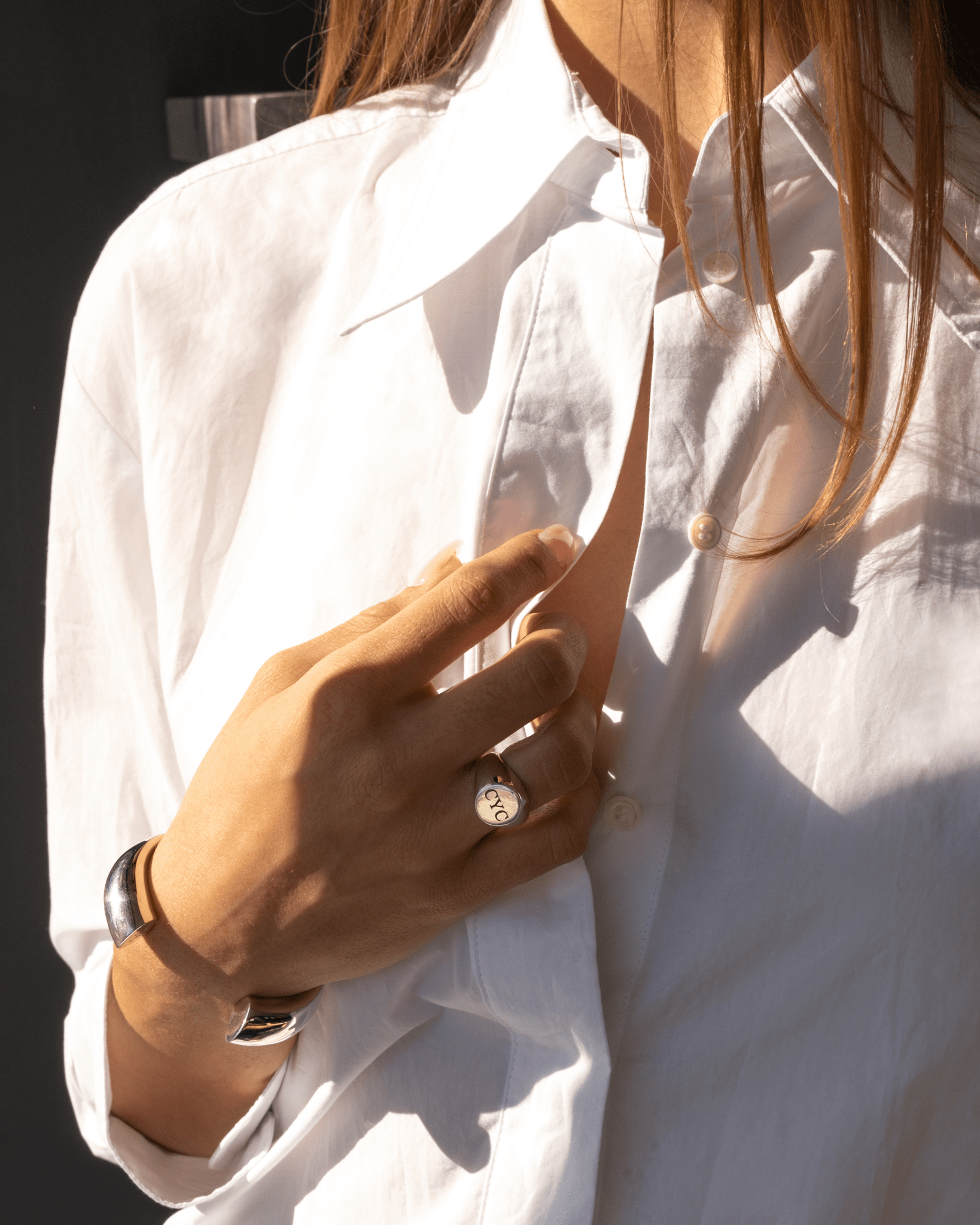 Custom Signet Ring 10K Gold with Engraving - Christina Caruso