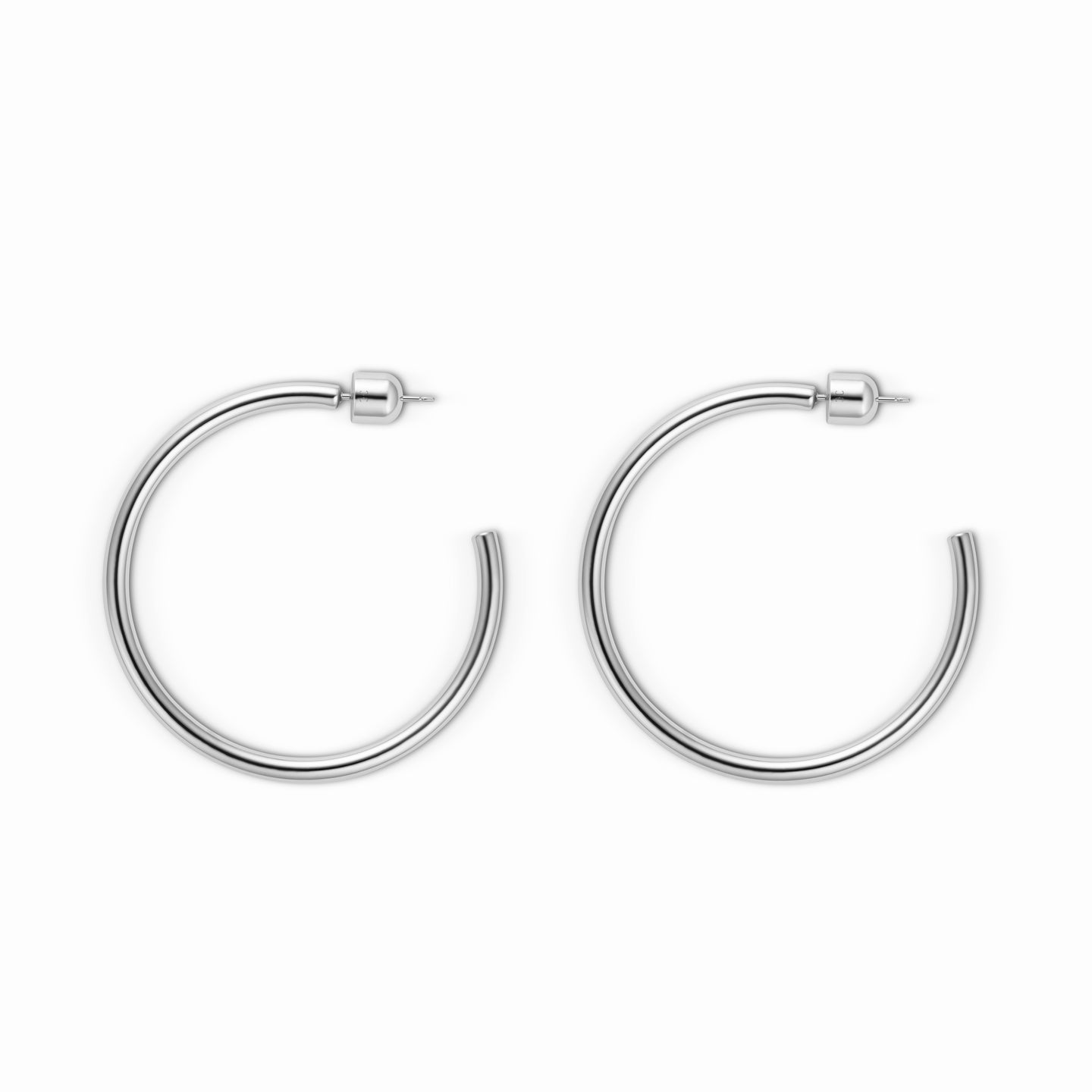 Wire Hoop Silver Tone