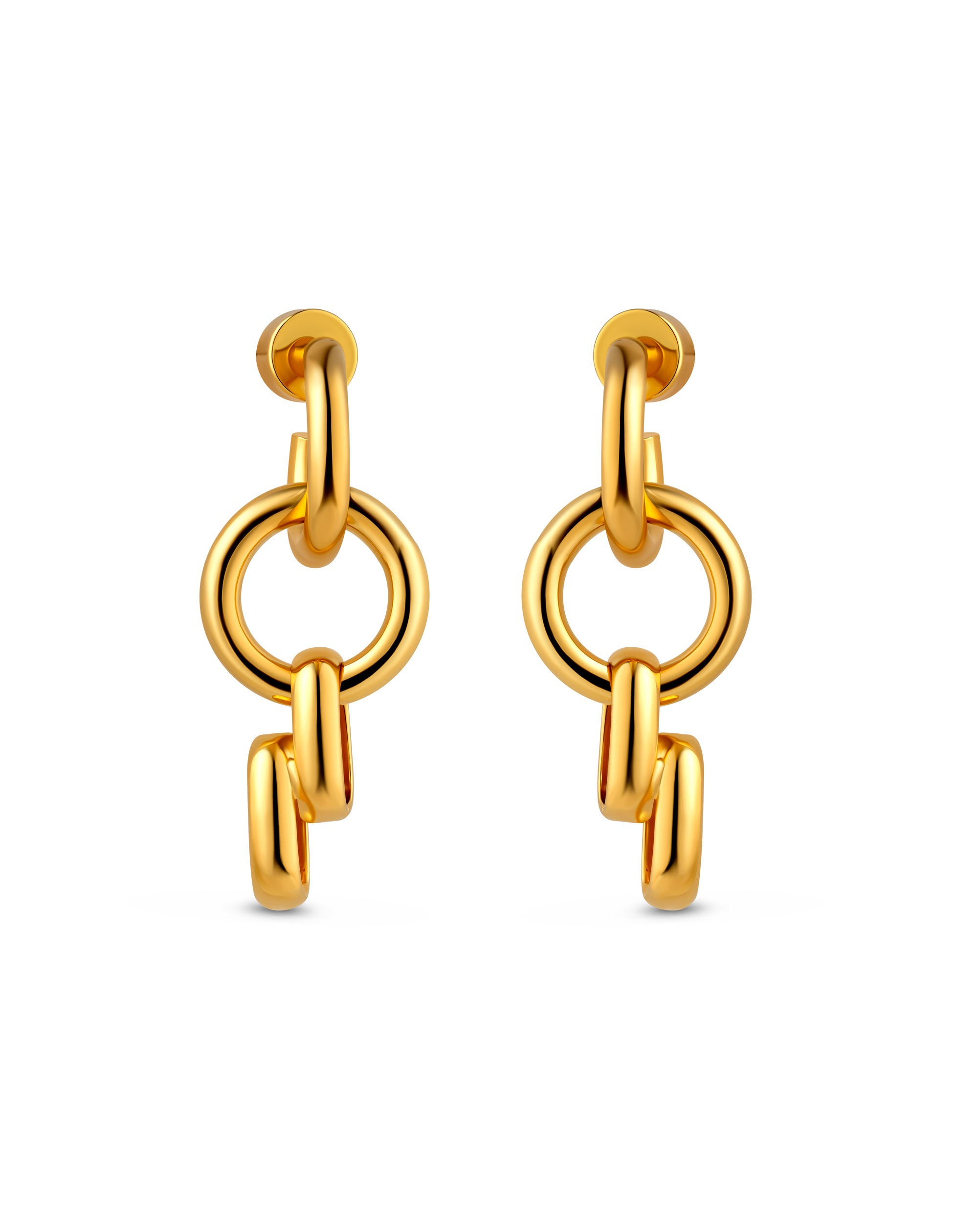 Italian Chain Earring Front View