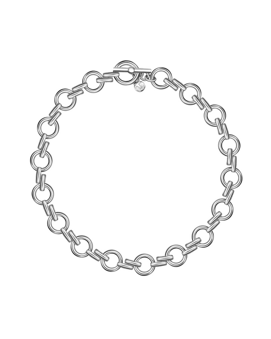 Italian Chain Necklace - Rhodium (silver - tone)