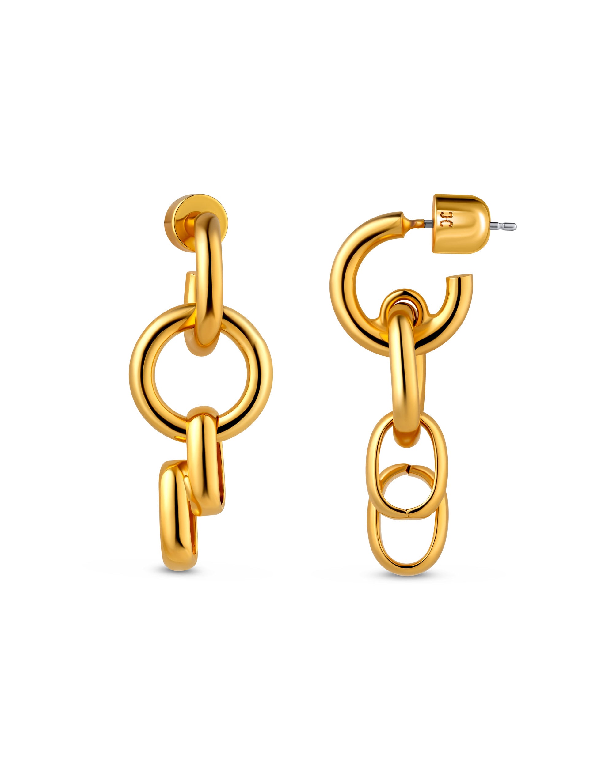 Italian Chain Earring Side View