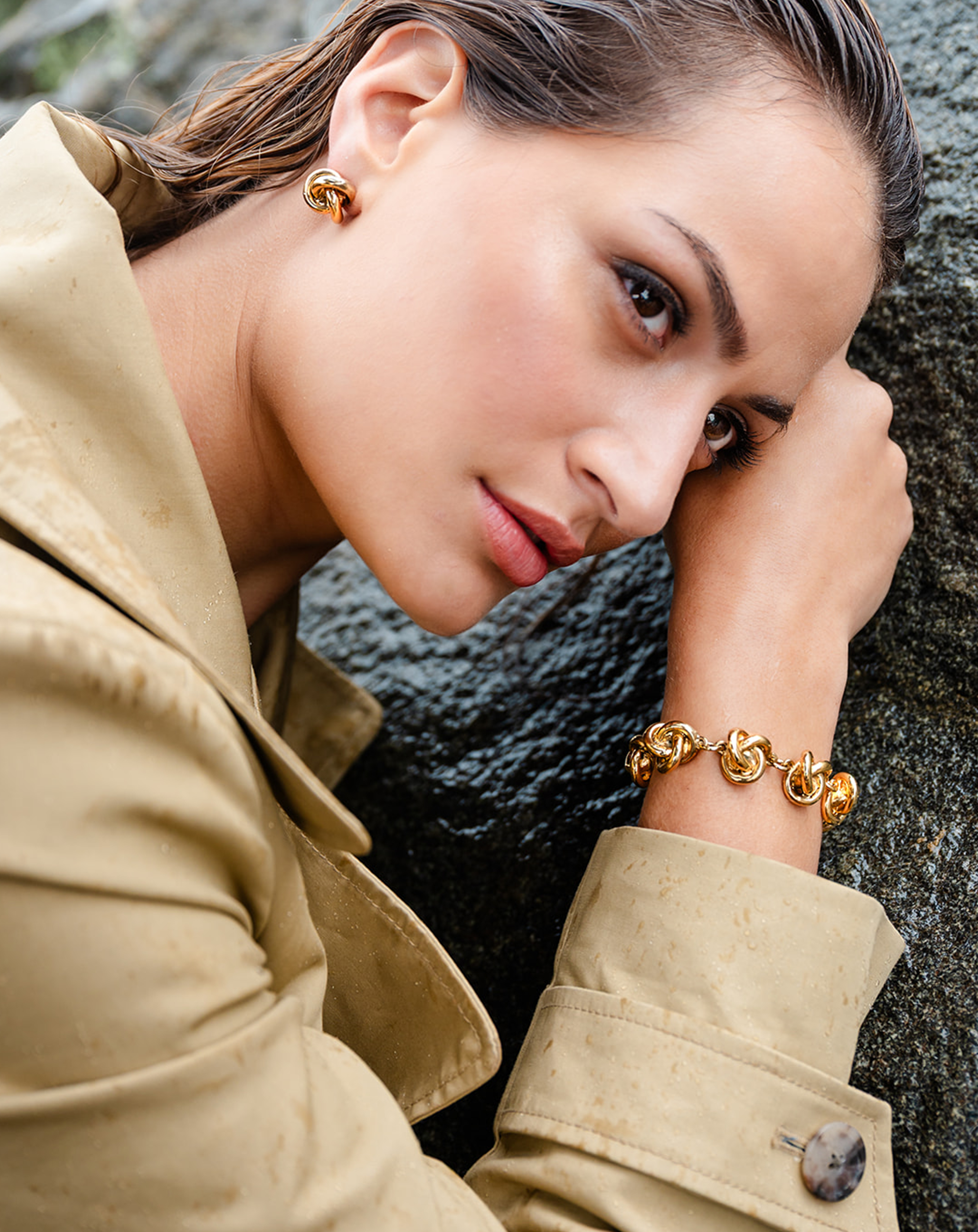 Love Knot Stud On Model