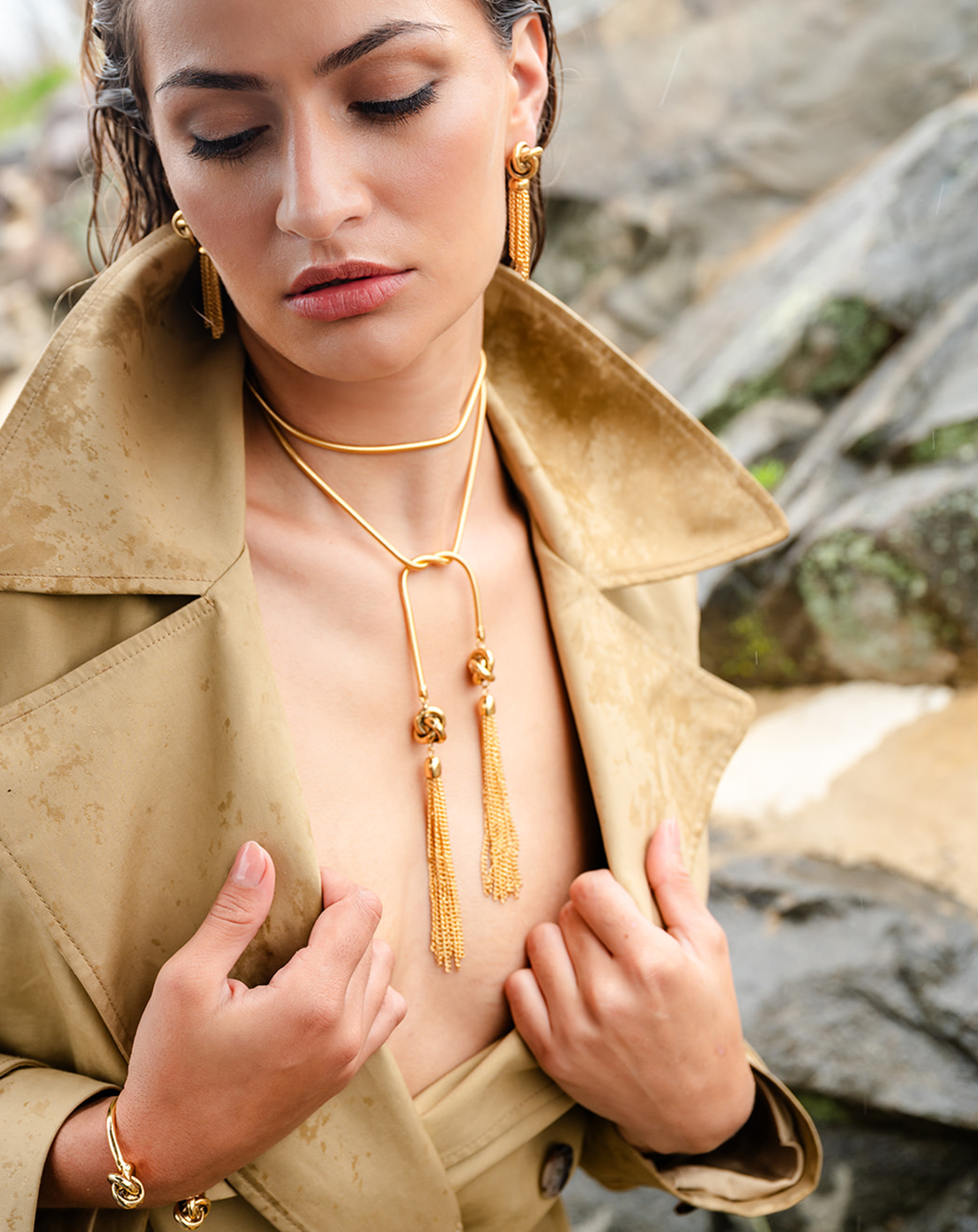 Tassel Knot Lariot On Model