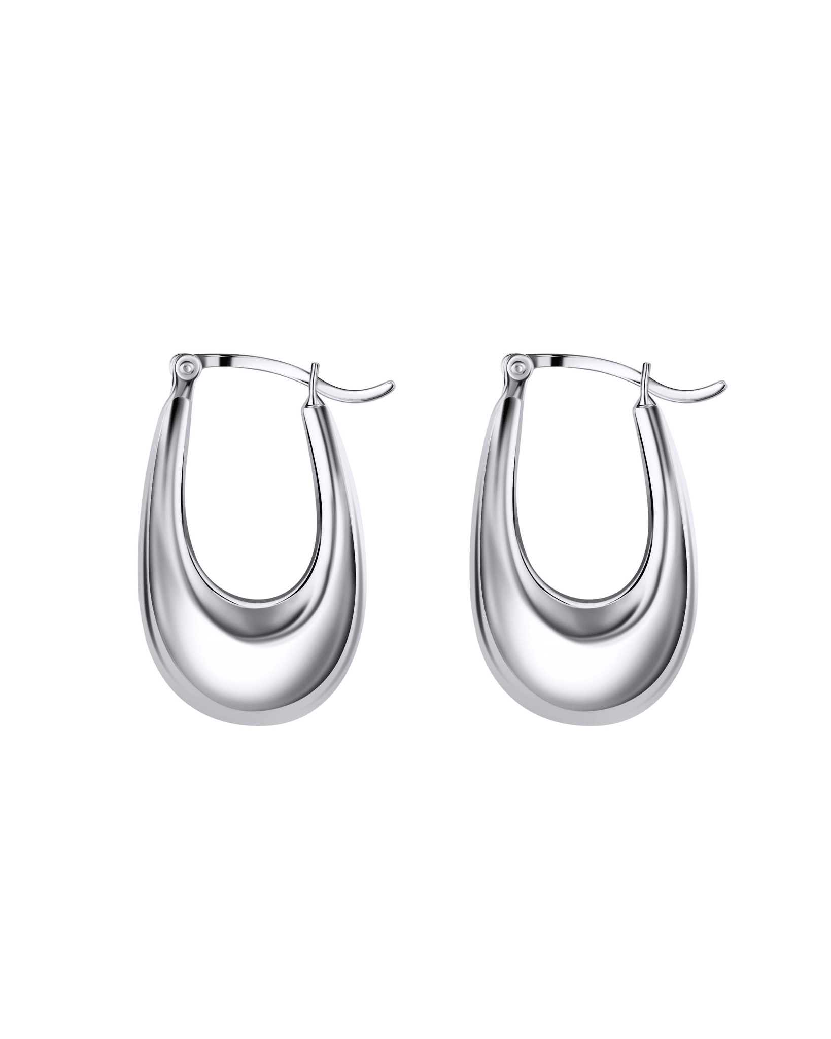 Thick Hoop - Rhodium - Christina Caruso