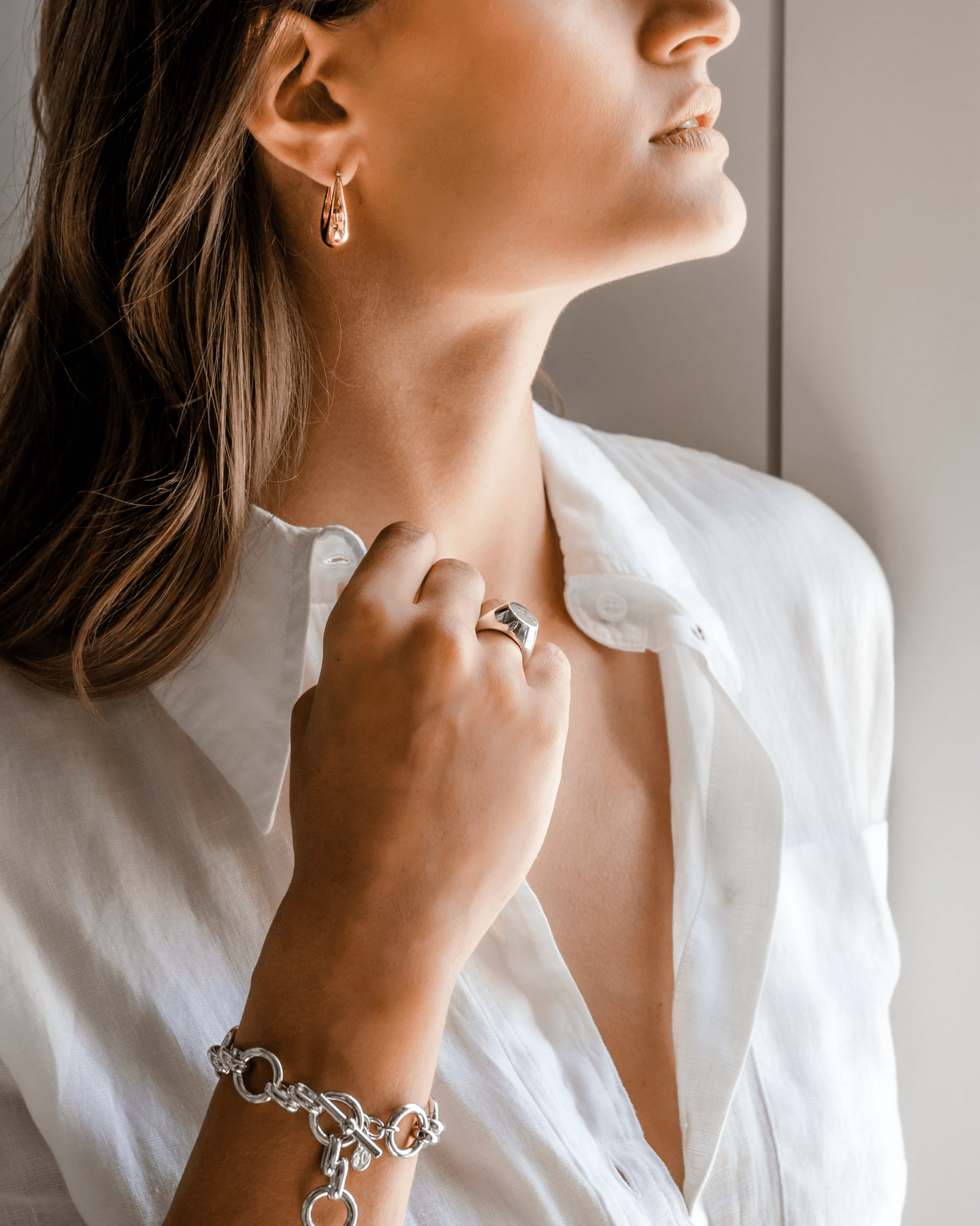 Thick Hoop - 14k Gold Plated - Christina Caruso