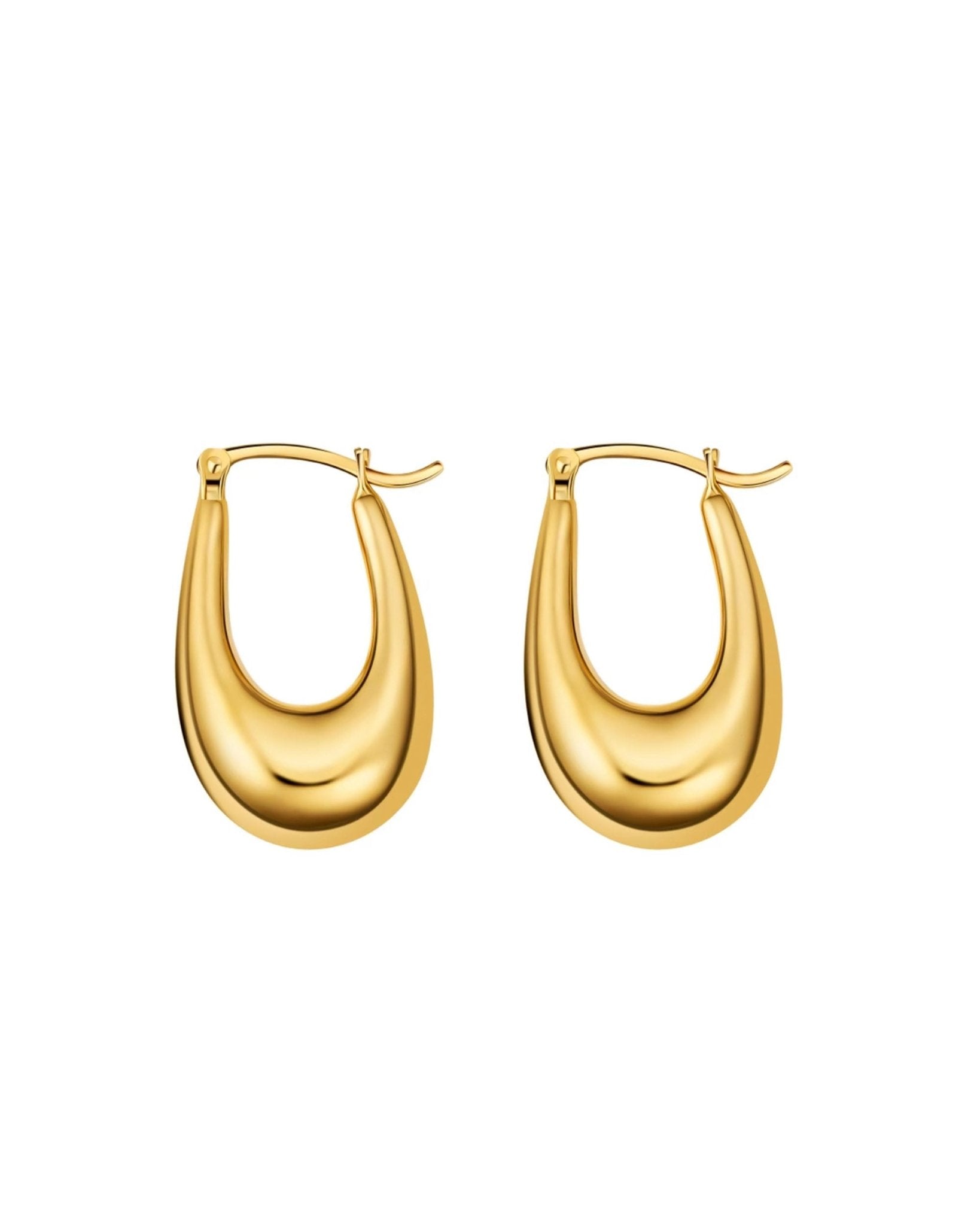 Thick Hoop - 14k Gold Plated - Christina Caruso