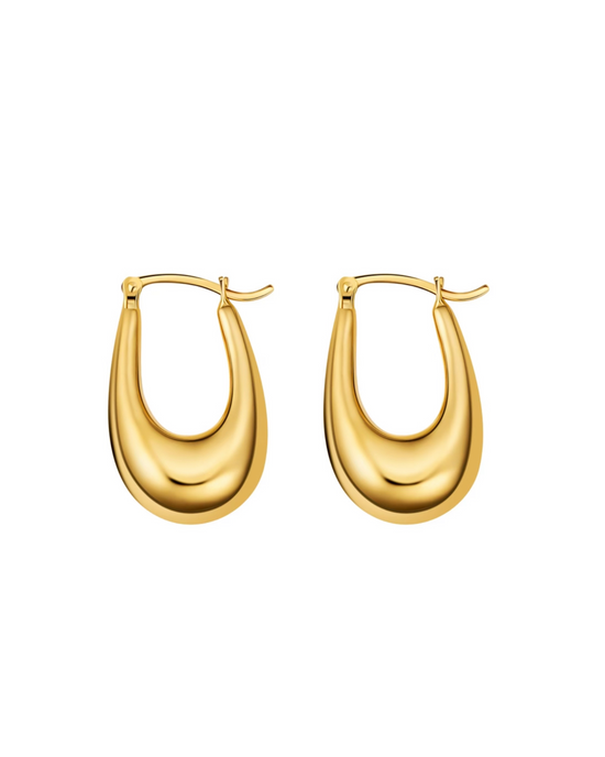 Thick Hoop - 14k Gold Plated
