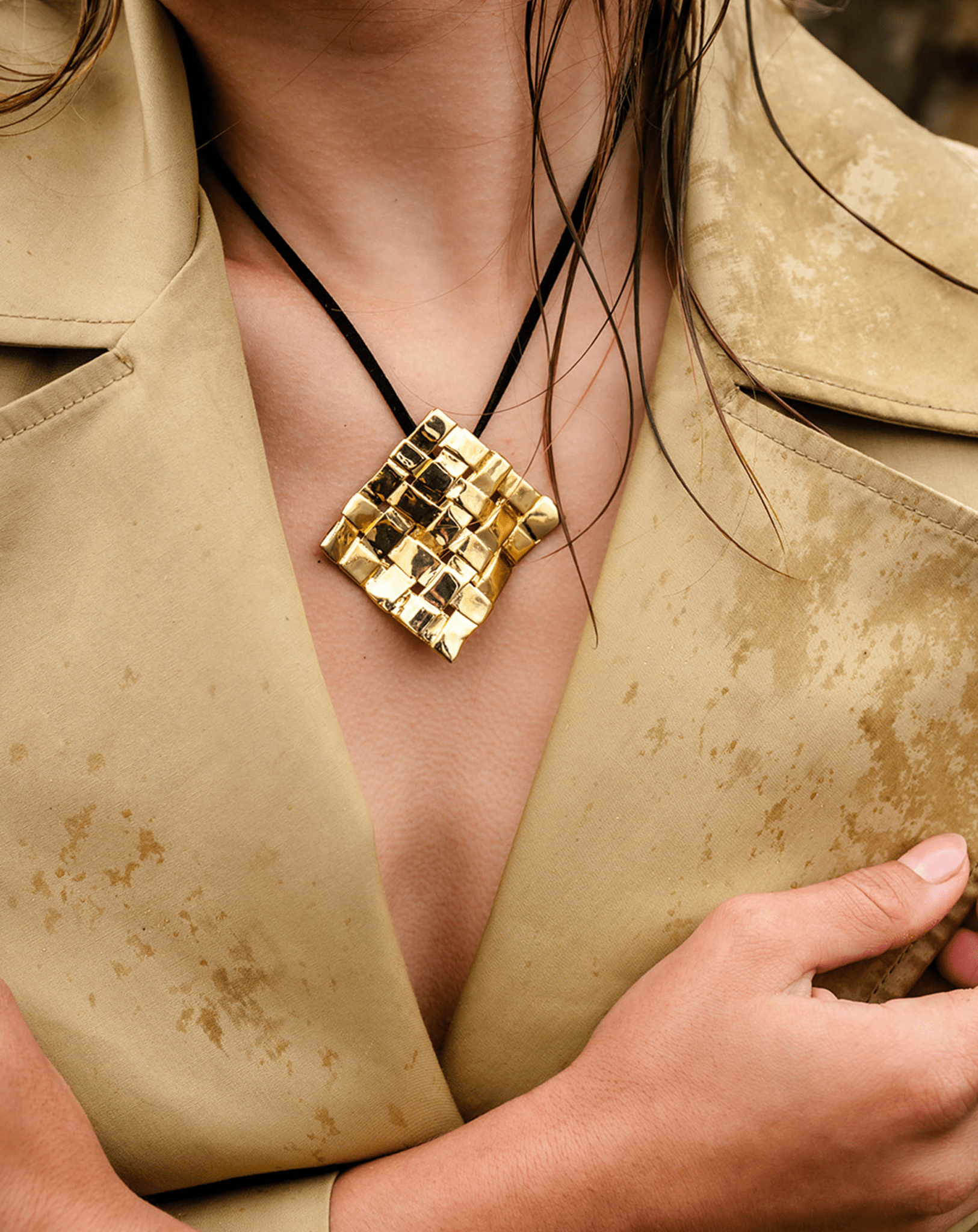 Woven Square Pendant - Christina Caruso