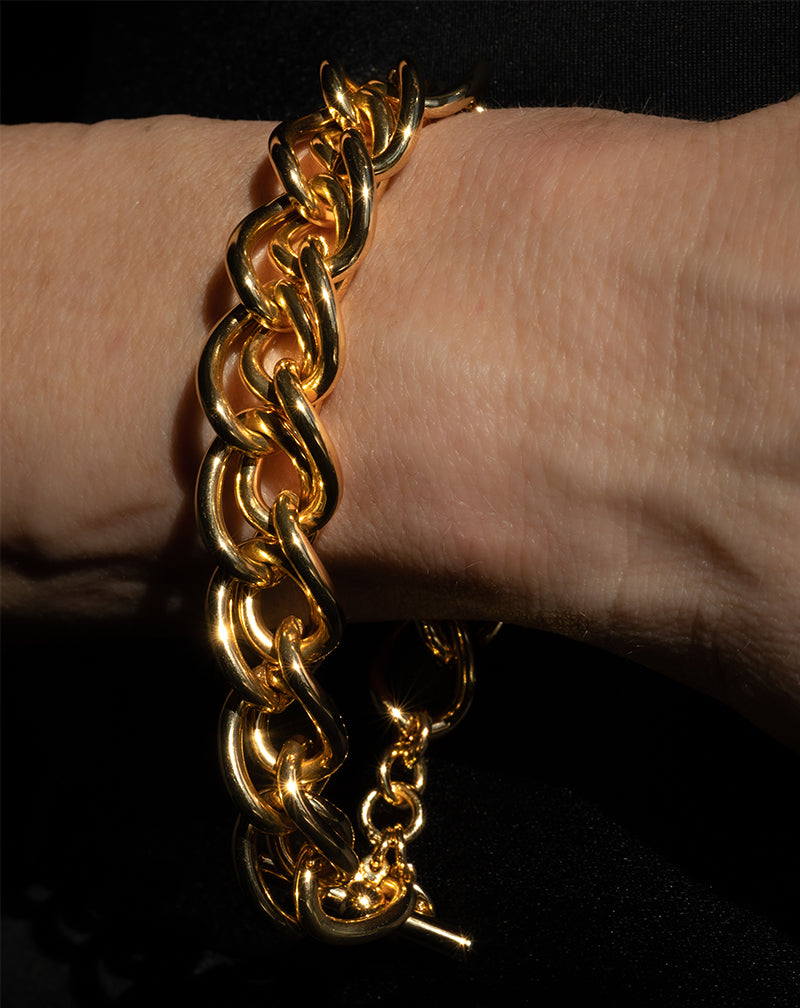 Braided Chain Bracelet on a wrist