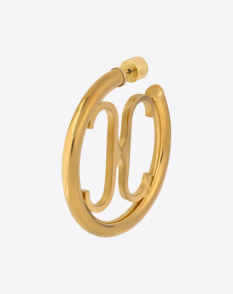 CC Logo Hoop Earring against white background