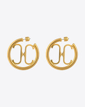 Load image into Gallery viewer, CC Logo Hoop Earring
