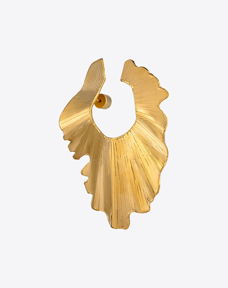 Single Palm Leaf Earring